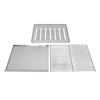 Barbecue à gaz professionnel moderne de table pour extérieur et jardin, 3 brûleurs, en acier inoxydable galvanisé, allumage piézoélectrique, certifié BSCI ISO9001