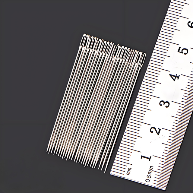 Various Sizes of Old Steel Sewing Needle Handheld with Large Eye for Quilting and Needlework