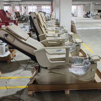 Fauteuil de pédicure haut de gamme avec dossier réglable, massage, drainage rapide et siège plus large et confortable