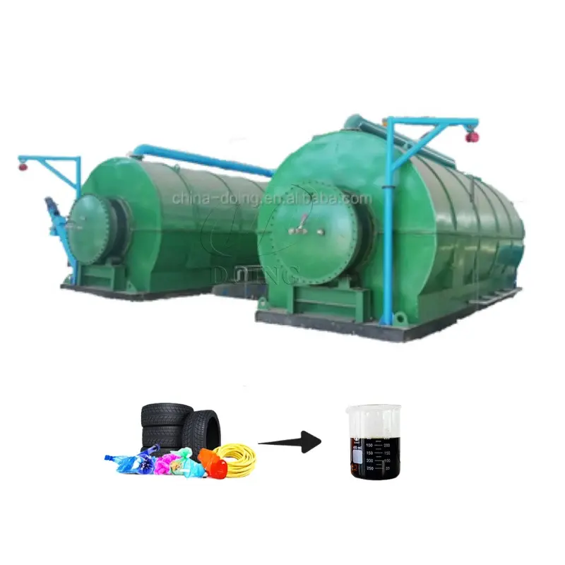 Small 100/500KG to 50Ton Waste Rubber Tyre/Plastic/Oil Sludge PPyrolysis Plant in Nigeria South Africa For Sale