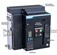 Disjoncteurs à air CHNT nouvelle série NXA ACB 200A-6300A, type extractible et fixe, disjoncteur intelligent à cadre AC690V