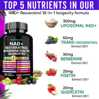 OEM 18 en 1 Complexe NAD+ en capsules végétaliennes Resvératrol Berbérine Fisetine Quercétine Supplément de bien-être antioxydant cellulaire quotidien