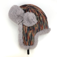 Venta al por mayor Trooper Trapper Aviator Hat con felpa Faux Fur Ski Hat con orejeras cubre para Ushanka Eskimo Bomber Winter Hat
