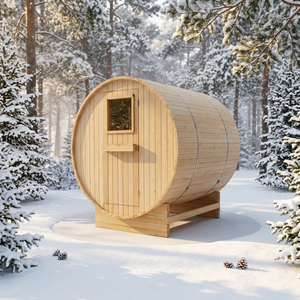 Sauna de Barril de Hinoki Natural Hecha a Mano para Exteriores, de Calidad Excepcional, Rica en Aroma, Moderna y Premium, de Shinano - Product Image 1