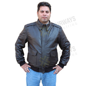 เสื้อแจ็คเก็ตบอมเบอร์หนังผู้ชาย Pro A2 Flight ผ้าฝ้าย - Product Image 6