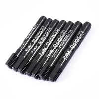 Foska Stylo à encre étanche à l'eau Baril en plastique Pop Bullet Point Marqueur permanent Set Noir