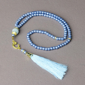 Collier de prière <span class=keywords><strong>islamique</strong></span> 6 mm 99 perles, imitation perles de verre, pour femmes, accessoires de bijoux, cadeau - Product Image 4