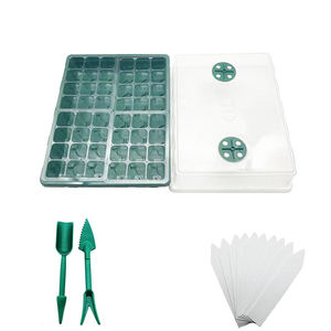 <span class=keywords><strong>48</strong></span>-lỗ nhựa cây giống khay với bìa độ ẩm có thể điều chỉnh nhà làm vườn Starter Kit Vườn Ươm chậu cho nhà kính hydroponics - Product Image 4