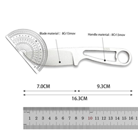 Couteau de chasse pliant OEM DIY de qualité professionnelle, petit format, pointe de 4 mm, épaisseur 4 mm, en acier 8Cr13MoV, couteau de survie pour le cou avec étui et logo personnalisé