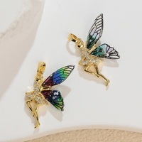 Nouveau style, collier pendentif papillon féerique de luxe léger, élégant, avec aile de cigale, accessoire créatif, chaîne de collier