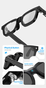 Gafas Inteligentes Electrocrómicas con Asistencia de IA, Cámara Única de 800W y 1080P, Traducción en <span class=keywords><strong>Tiempo</strong></span> Real, Llamadas con Manos Libres y Reproducción de Música - Product Image 4