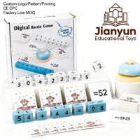 Jeu de combat mathématique en bois personnalisable, blocs numériques interactifs pour l'apprentissage précoce des tout-petits, cadeau pour centre d'apprentissage précoce