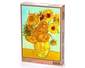 Puzzle en bois noir <span class=keywords><strong>de</strong></span> haute qualité avec boîte en MDF Puzzle en bois découpé au laser <span class=keywords><strong>de</strong></span> forme unique Vase Van Gogh <span class=keywords><strong>Nuit</strong></span> étoilée - Product Image 2