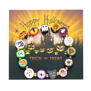 Vente <span class=keywords><strong>chaude</strong></span> Halloween Soft Clay Ghost Pumpkin Bracelet, une <span class=keywords><strong>niche</strong></span> créative et drôle <span class=keywords><strong>chat</strong></span> Candy Style bijoux en gros - Product Image 6