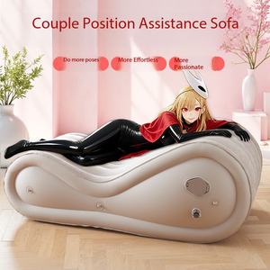 Fauteuil inclinable sensuel entièrement automatique en PVC et fibre végétale, canapé gonflable ergonomique, chaise longue <span class=keywords><strong>pour</strong></span> couple, grand coussin multifonctionnel - Product Image 3