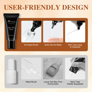 Colle adhésive solide pour nail art transfrontalier, pour ongles portables, longue durée, forte, non rebondissante, colle structurelle nude - Product Image 4