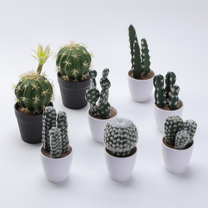 Cactus Artificial en Maceta, Decoración <span class=keywords><strong>de</strong></span> Cactus Espinoso, Planta Suculenta Simulada, Decoración <span class=keywords><strong>de</strong></span> Bonsái - Product Image 1