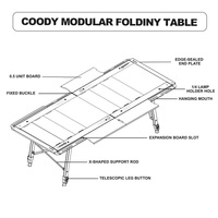 Table IGT de luxe légère en alliage d'aluminium pliable pour le camping