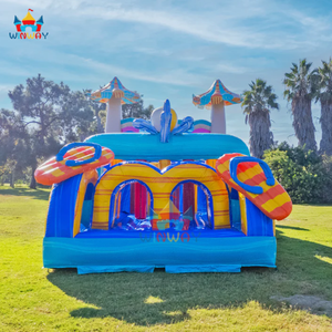 Maison de rebond géante gonflable colorée de parcours d'obstacles en gros pour la fête en plein air et l'activité d'été des enfants - Product Image 3