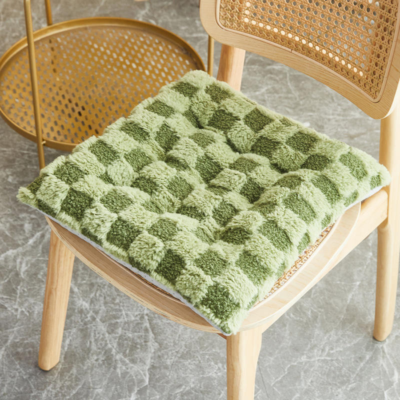 พื้นรองเท้ากันลื่นขนกระต่ายเทียมสีเขียว