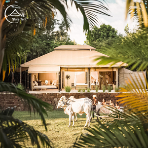 Tienda de Campaña de Lujo Tipo Safari 1-4 Personas, Glamping Lodge con Baño, Prefabricada, Escapadas Únicas, Cabaña Expandible Tipo Contenedor para Hotel, 4 Estaciones - Product Image 1