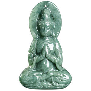 จี้หยกธรรมชาติแท้รูปพระโพธิสัตว์กวนอิม แฟชั่นสำหรับผู้ชายและผู้หญิง หยกขายส่ง GY16 - Product Image 5