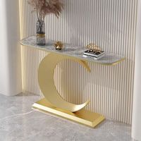 Table console semi-circulaire de qualité supérieure, accessible à l'entrée, armoire de couloir avec motif populaire pour le salon