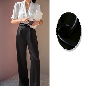 <span class=keywords><strong>Pantaloni</strong></span> da <span class=keywords><strong>donna</strong></span> in raso primavera estate a vita alta Casual stile coreano nero <span class=keywords><strong>pantaloni</strong></span> da <span class=keywords><strong>donna</strong></span> - Product Image 2