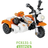 Mini modèle de moto coloré en ABS, échelle 1:1, ensembles de blocs de construction DIY, jouet éducatif, cadeau pour enfants