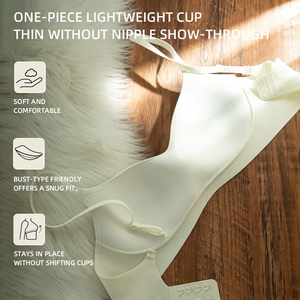 Drop Ship Ready Stock Soutien-gorge sans coutures pour femmes Comfy Free Style One-Piece Cup Spaghetti Strap Cross Back Multiple Wearing in Stock - Product Image 3
