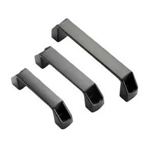 High Quality SK4-010-120A Aluminum Handle Cabinet Door Pull Bar Black Oxide Plated Zinc Alloy with Zinc Plating Packed Polybag