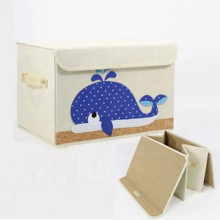Boîte de rangement pliable en tissu de vente chaude modèles d'animaux boîte de rangement de jouets pour enfants pour l'organisation du ménage