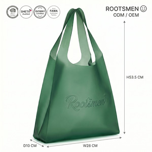 Bolsa de Compras y Gimnasio Personalizable Rootsmen con Logotipo en Relieve TPU, Diseño Moderno, Asa de Hombro y Parte Superior Abierta para Compras y Viajes - Product Image 1