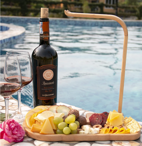Soporte para Vino y Aperitivos con Letra Grabada Personalizada, Soporte de Madera para Botellas de Vino con Texto Personalizado para Bodas, Fiestas y Eventos - Product Image 5