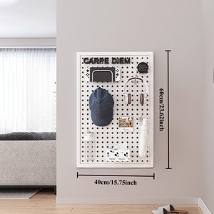 Wholesale Rectangle <b>Wall</b> Mounted Perforated Shelf with Multifunctional Tool and Accessory <b>Storage</b> Display Cabinet - Product Image 5