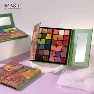 IMAGIC Fácil de aplicar Paleta de sombras de ojos Maquillaje de escenario Sombra de ojos Lentejuelas Paleta mate brillante