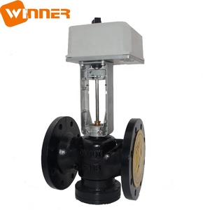 วาล์วน้ำมอเตอร์ Winvall แบบ 2 ทาง ขนาด 4 นิ้ว 24V 0-10V DN100 แบบหน้าแปลน Globe WVT-2-100+WVA33-2 แบบหน้าแปลน - Product Image 1
