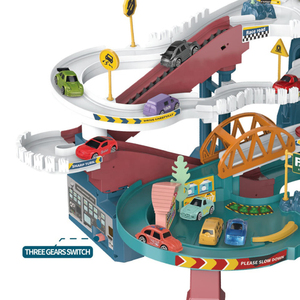 MILI Juego de Carreras de Coches Eléctricos de Alta Velocidad, Pista de Slot, Juguete de Carreras, Estacionamiento, Pista de Dinosauros Eléctricos con Curvas, Juguete de Coche - Product Image 2