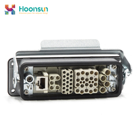 Connecteur Rectangulaire Robuste 4 Broches IP68 Compatible Harting avec Presse-étoupe en Laiton pour Panneaux de Commande de Machines
