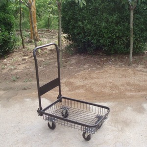 Carrito de Compras Plegable con Cesta de Red, 860 mm de Alto x 672 mm de Ancho x 420 mm de Profundidad, Recubierto con Pintura en Polvo, Carrito para Herramientas PH1556 - Product Image 2