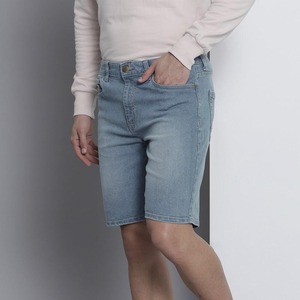 Shorts de Mezclilla de Algodón para Hombre, Corte Regular, Cintura Media, Diseño con Bolsillos, Shorts Casuales para Uso Diario, Shorts de Mezclilla de Alta Calidad para Hombre - Product Image 4