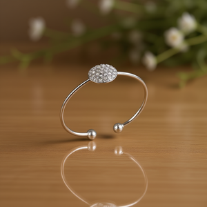Amy Amy <b>Cuff</b> <b>Bracelet</b> <b>Silver</b> Plated Zircon Stone Women's Classic Jewelry Gift - Product Image 2