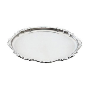 Nuevo diseño Coffee Too Metallurgica Motta Srl 102/42 Acero inoxidable 42X33 Cm Bandeja ovalada Barocco - Product Image 1