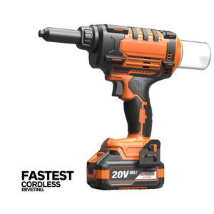 511614 Professional 20V MAX Brushless Heavy Duty Cordless Rivet <b>Gun</b> Tool for Aluminum, Steel, and Stainless Steel Rivets - Product Image 1