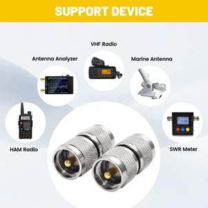 UHF Штекерный <span class=keywords><strong>PL</strong></span>-259 разъем с низкими потерями RF коаксиальный адаптер с 50 Ом импедансом латунный контактный материал прямой UHF штекер - Product Image 6