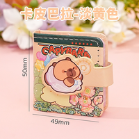 Carnet de notes mini carré Capybara avec pages colorées, mignon, à fermoir magnétique, journal, papeterie étudiante, livre de poche