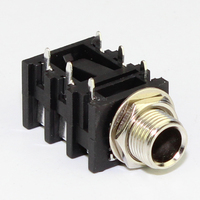 DaierTek PCB montaje en Panel teléfono Jack 1/4 ''hembra 6 pines conector de Audio Jack 6,35 MM estéreo Jack con tuerca y Wsher