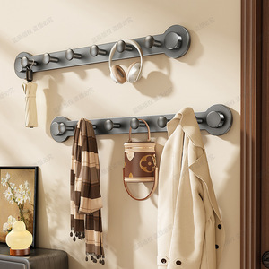 Suction Cup <b>Hooks</b> Wall Mounted <b>Adhesive</b> No Drill Rectangle <b>Hook</b> For Living Room Bedroom Bathroom Door Coat Rack - Product Image 5