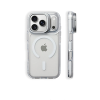 Étui de téléphone magnétique de luxe en TPU+PC pour 17 Pro/Pro Max avec cadre de caméra en métal et design antichoc