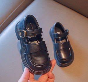 Zapatos de Cuero para Niñas, Estilo Británico, Primavera-Otoño, Zapatos de Princesa con Puntos para Niña Pequeña, Zapatos de Suela Suave para Bebé - Product Image 3